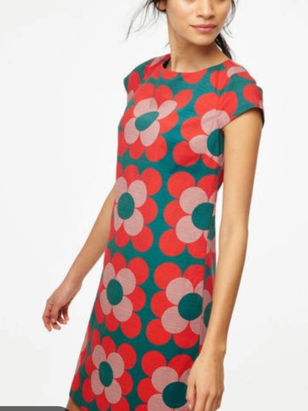 Boden Navy and Pink Floral Shift Dress - Picture 2 of 8